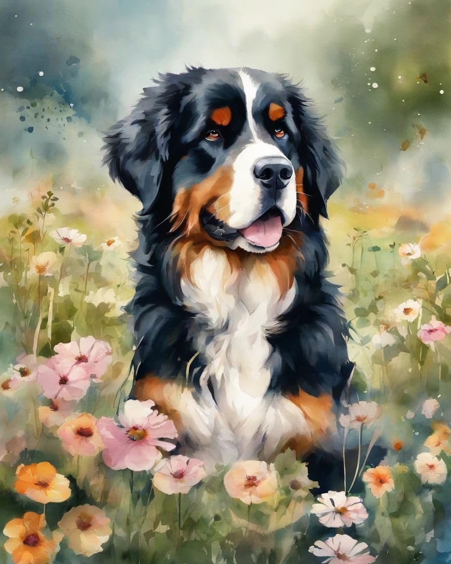 Peinture Par Numéros Cocker Spaniel – Kit Débutant Adulte, Aquarelle Sur Toile 40x50 Cm – Activité Détente