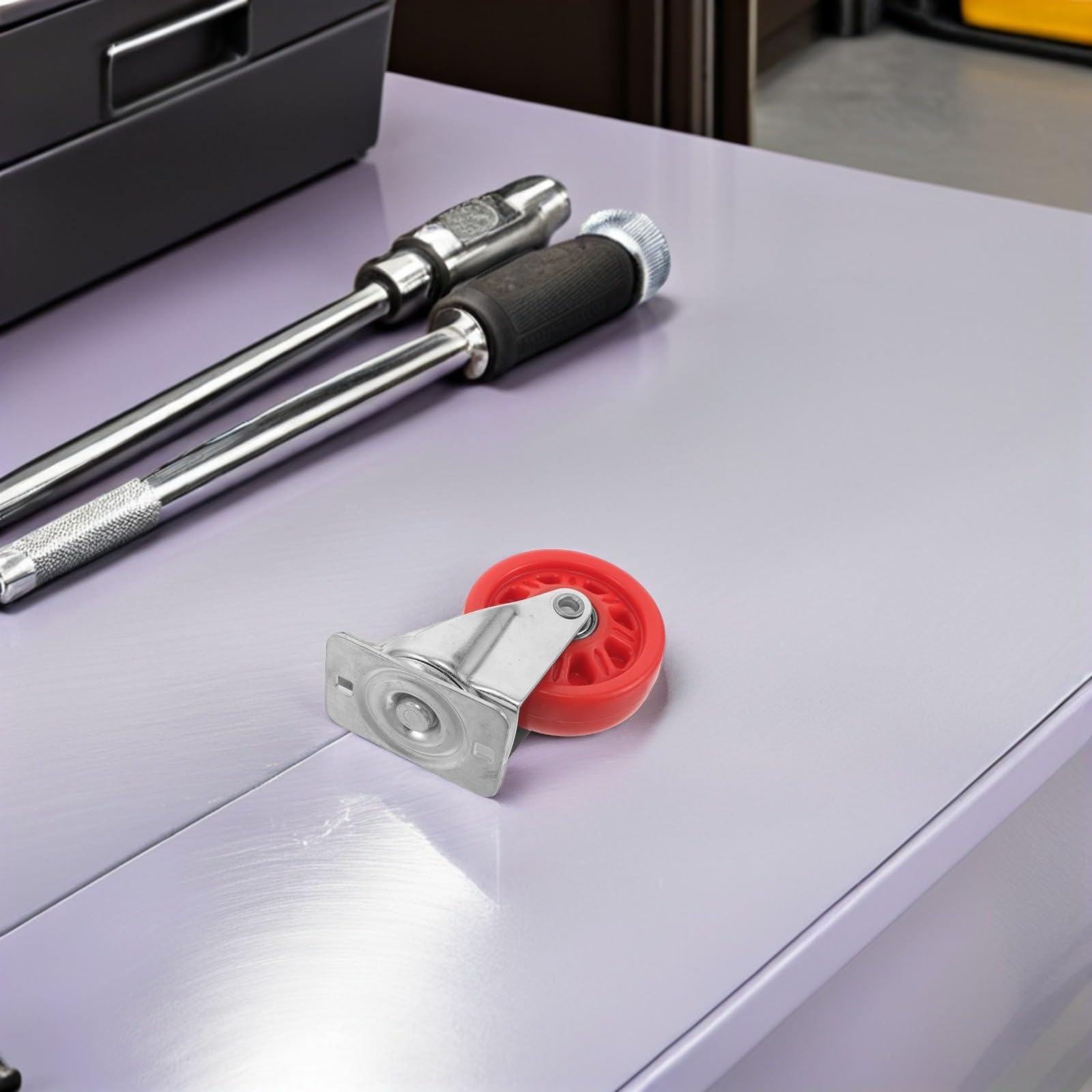 Ipetboom Rueda Giratoria de Nailon Roja 7,6 Cm para Camilla Mecánico Rueda Rodante Silenciosa y Resistente para Herramientas de Taller para Asiento de Garaje y Reparación Automotriz