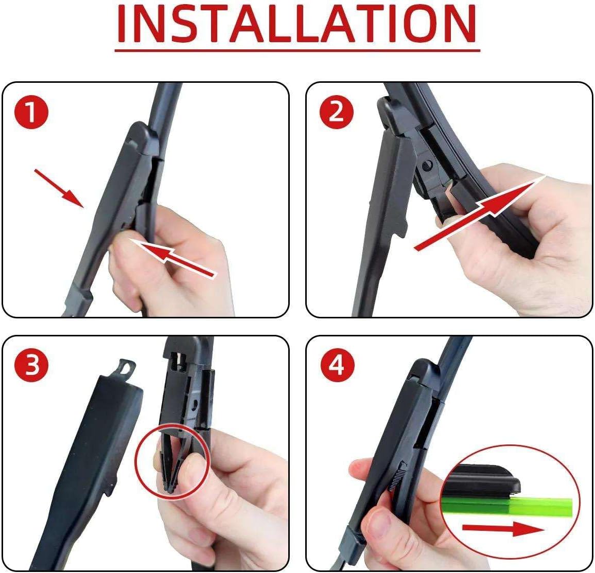 1/2/3PCS カーワイパー フォード ギャラクシー MK4 2015-2020 フロントリアワイパーブレード ブラシ 自動車アク