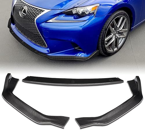 Miniatura 2 de 5 piezas de parachoques delantero + falda lateral basculante ala difusora de canard compatible con Lexus IS-Series F-Sport 2014 2015 2016 solamente,