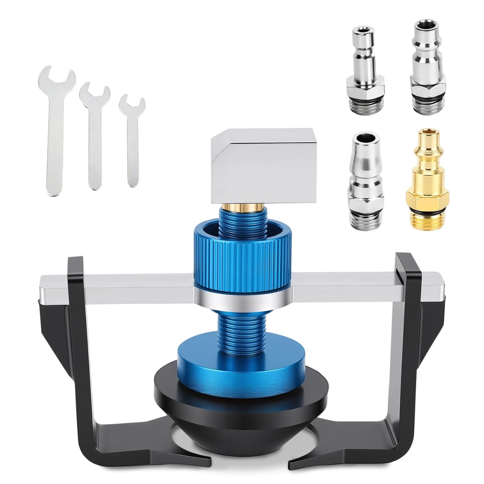 Adaptador Universal de Purga de Frenos 22-58 mm Adaptador para depósito | de líquido de frenos con 4 Conexiones rápidas anillo de sellado antifugas Compatible con Cadillac Mazda Honda Toyota
