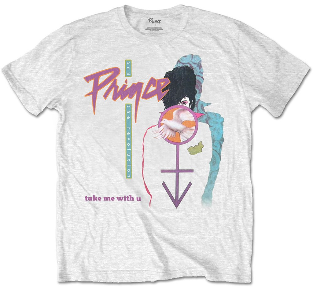 Prince 'Take Me with U' T-Shirt (Large) White