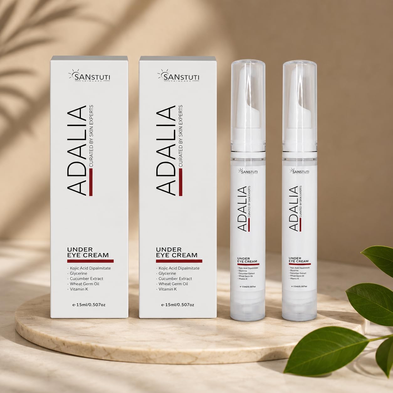 Adalia Under Eye Cream – Dark Circle & Puffiness Treatment for Men & Women | Reduces Wrinkles, Hydrates, Revitalizes with Cucumber Extract – Anti-Aging Formula for All Skin Types | 15 ML-image-26