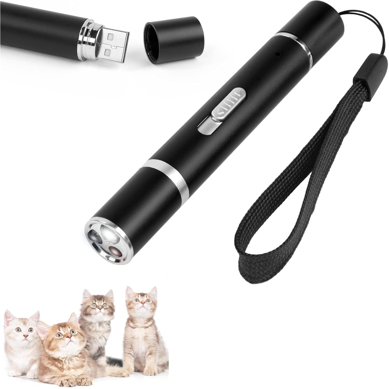 Jouet Chat Interactif - Jouets pour Chats et Chiens avec Lumière LED, Jouet Chat Interactif pour Chat et Chaton Rechargeable USB - Accessoire de Dressage, Exercice et Activité Physique