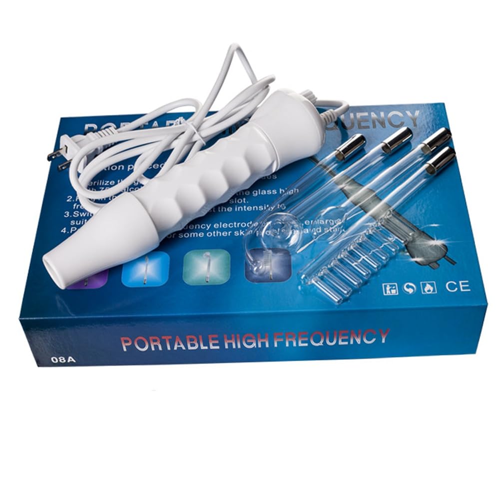 4 en 1 Dispositivo de Belleza de Electroterapia Portátil de Alta Frecuencia Quitamanchas Cuidado de la Piel Spa Derma 4 Violeta Enchufe de la UE