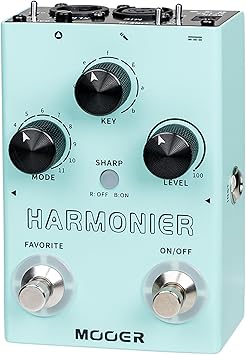 MOOER Harmonier Vocal Effects Processor Guitar Voice Pedal Vocal Stompbox Microphone Amplifier for Live Singing Streaming Recording (MVP2)