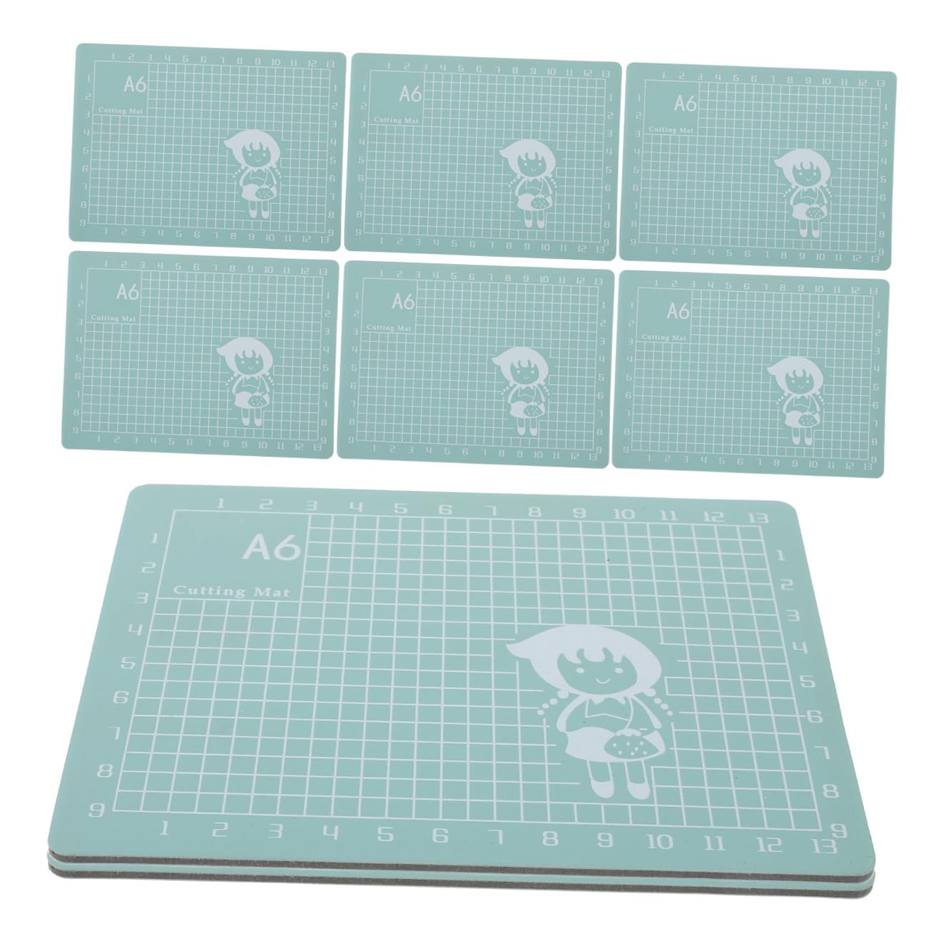 SHERCHPRY 8pezzi Tappetino da Taglio in Pvc Doppia Faccia per Misurazioni Precise Protezione Tavolo per Cucito e Scrapbooking Portatile per Progetti Fai da Te