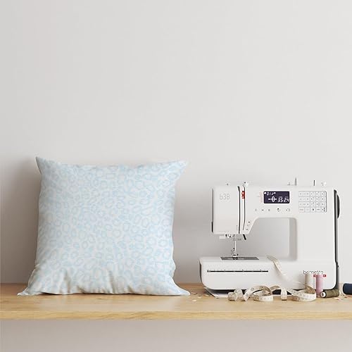 Miniatura 4 de Zyadsinoudor Blue Cheetah Leopard Print Throw Pillow Cover Wildlife Jungle Cushion Cover 24x24in Decorative Pillow Home Cotton Linen Elegant Cushion