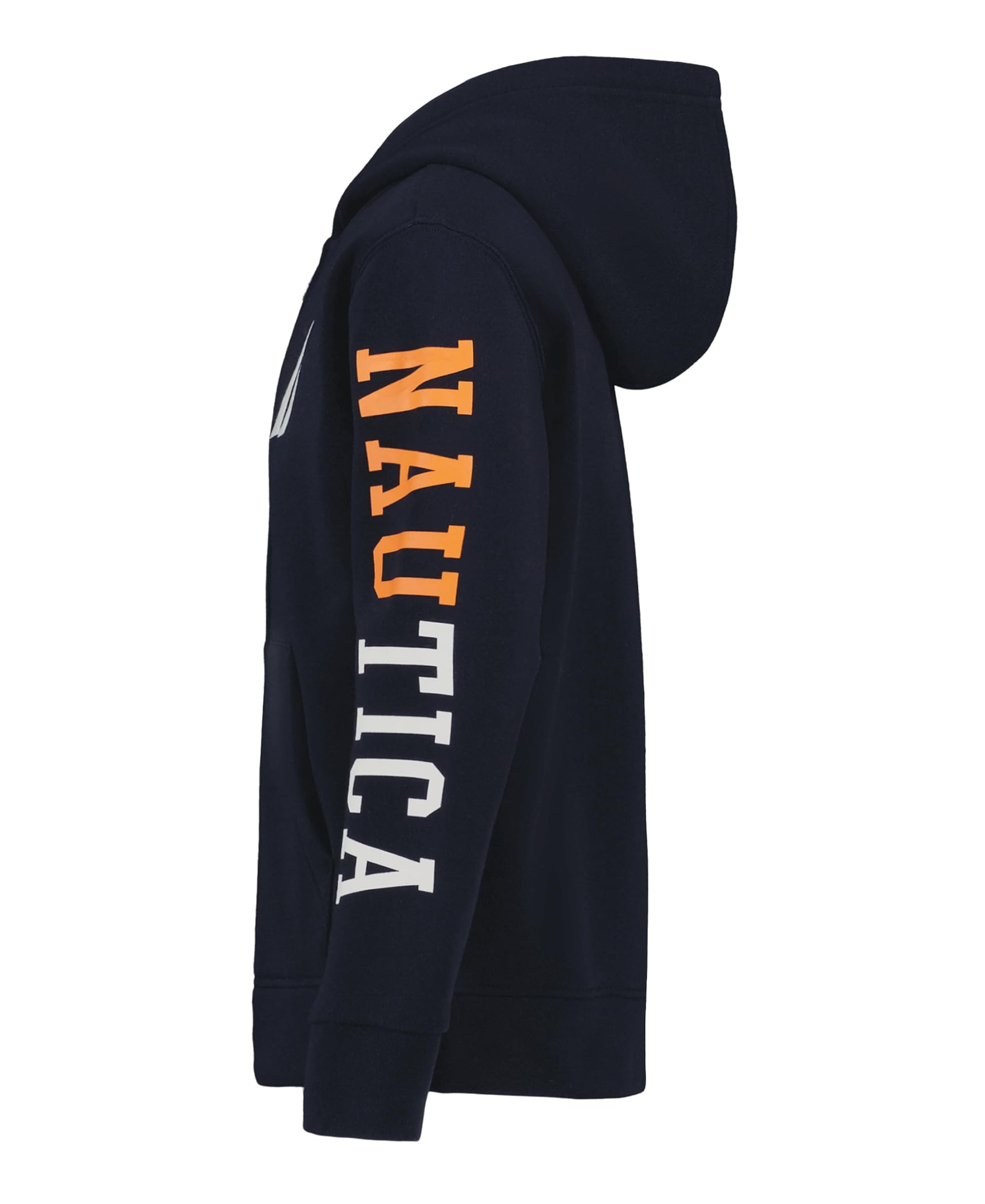 Nautica Chłopięca polarowa bluza z kapturem Basic Logo na zamek błyskawiczny, Klasa J Sport Navy, 10-12