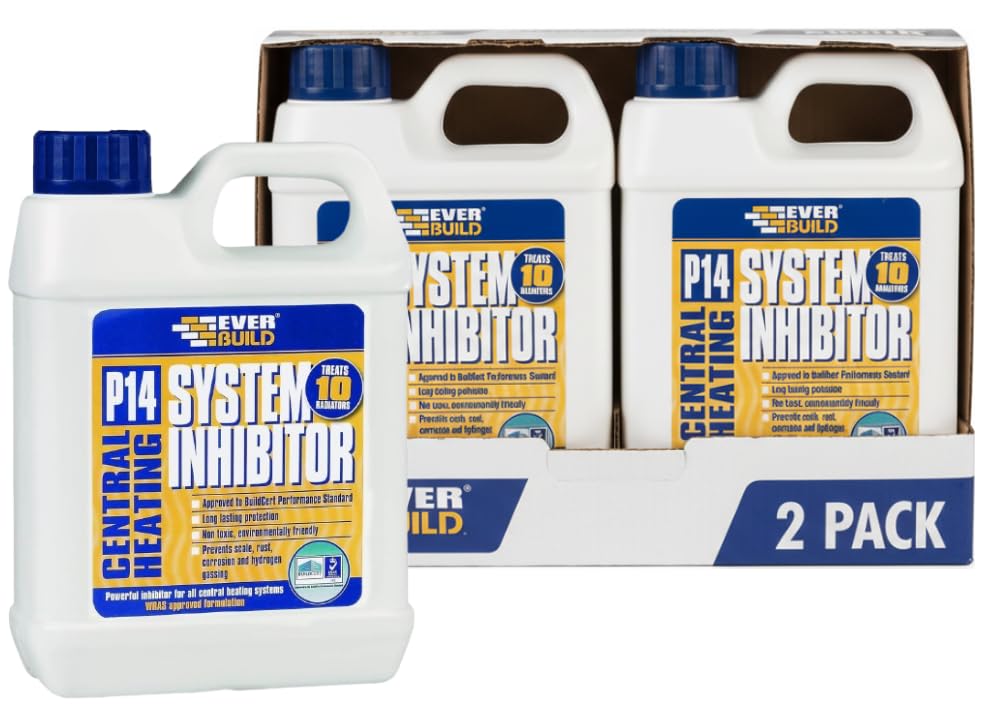 Fixtures Business & Homewares P14 Central Heating System Inhibitor | Radiator Protection | Multi Pack | Prevents Scale, Rust and Corrosion | 2 x 1 Litre