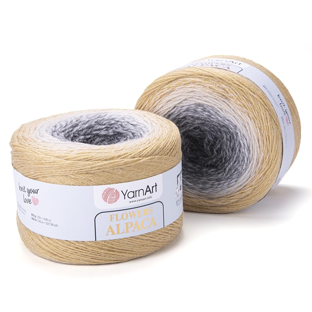 YarnArt El Örgü İpi FLOWERS ALPACA, 411, 2x250 gr