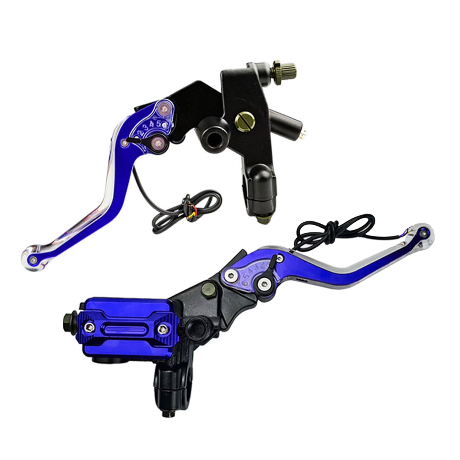 jiingekk High Intensity LED Turn Signals Motorcycle Clutches Lever Weather Resistant Aluminum Enhanced Visibility for Riding Motorcycle Clutch Brake Lever with LED Turn