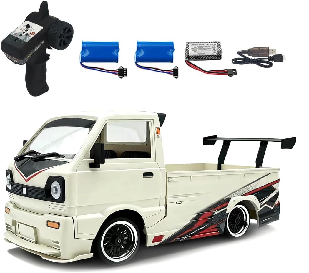 D-14S Niski profil RC samochód driftowy 1/10 skali, 2,4 g szybki samochód wyścigowy z naklejkami UV i silnikiem bezszczotkowym dla nastolatków i dorosłych - RTR