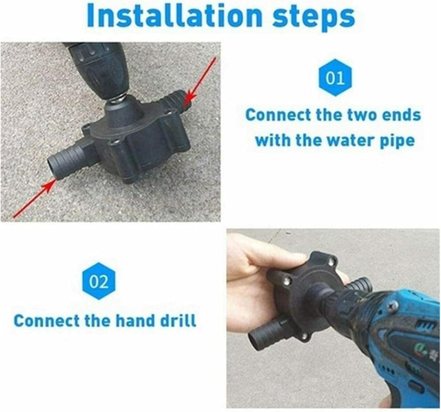 Mini Submersible Portable Electric Water Pump Portable Electric Drill Pump Oil Fluid Water Mini Hand Self-priming Liquid Transfer Centrifugal Pumps Home Garden Outdoor