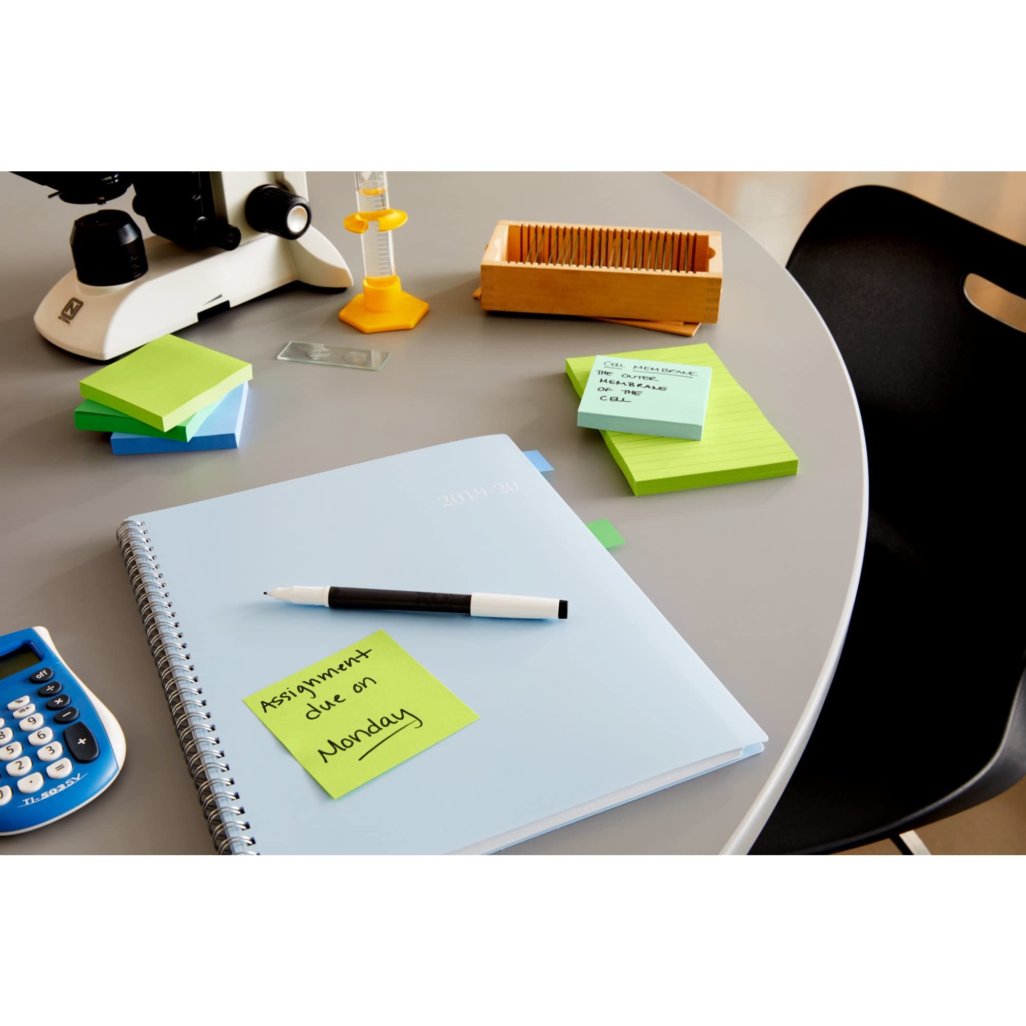 Post-it® Haftnotizen, 7,6 x 7,6 cm, verschiedene Farben, 90 Blatt pro Block, 12 Blöcke