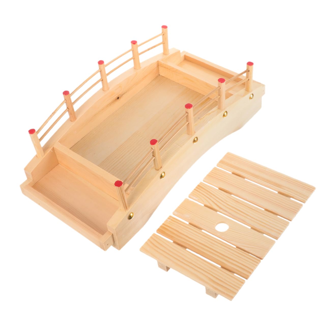 ULTECHNOVO Japanische Sushi Servierplatte mit Elegantem Bogenform Design zum Servieren von Vorspeisen und Obst für Restaurant und Zuhause