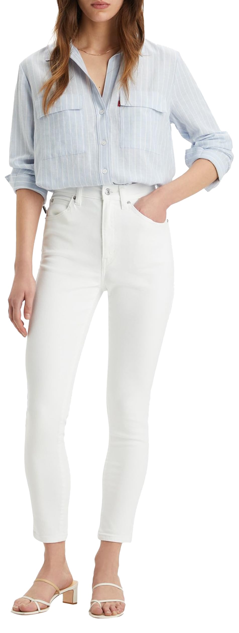 Levi's Women's Retro High Skinny Jeans, Western White, 30W x 28L, Model A5758-0018