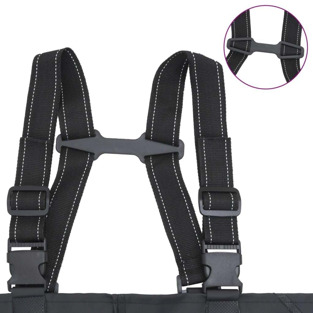 Tomostar Pêche Waders Cuissardes, Cuissardes Pantalon de Pêche avec Bottes et Ceinture Noir Taille 43