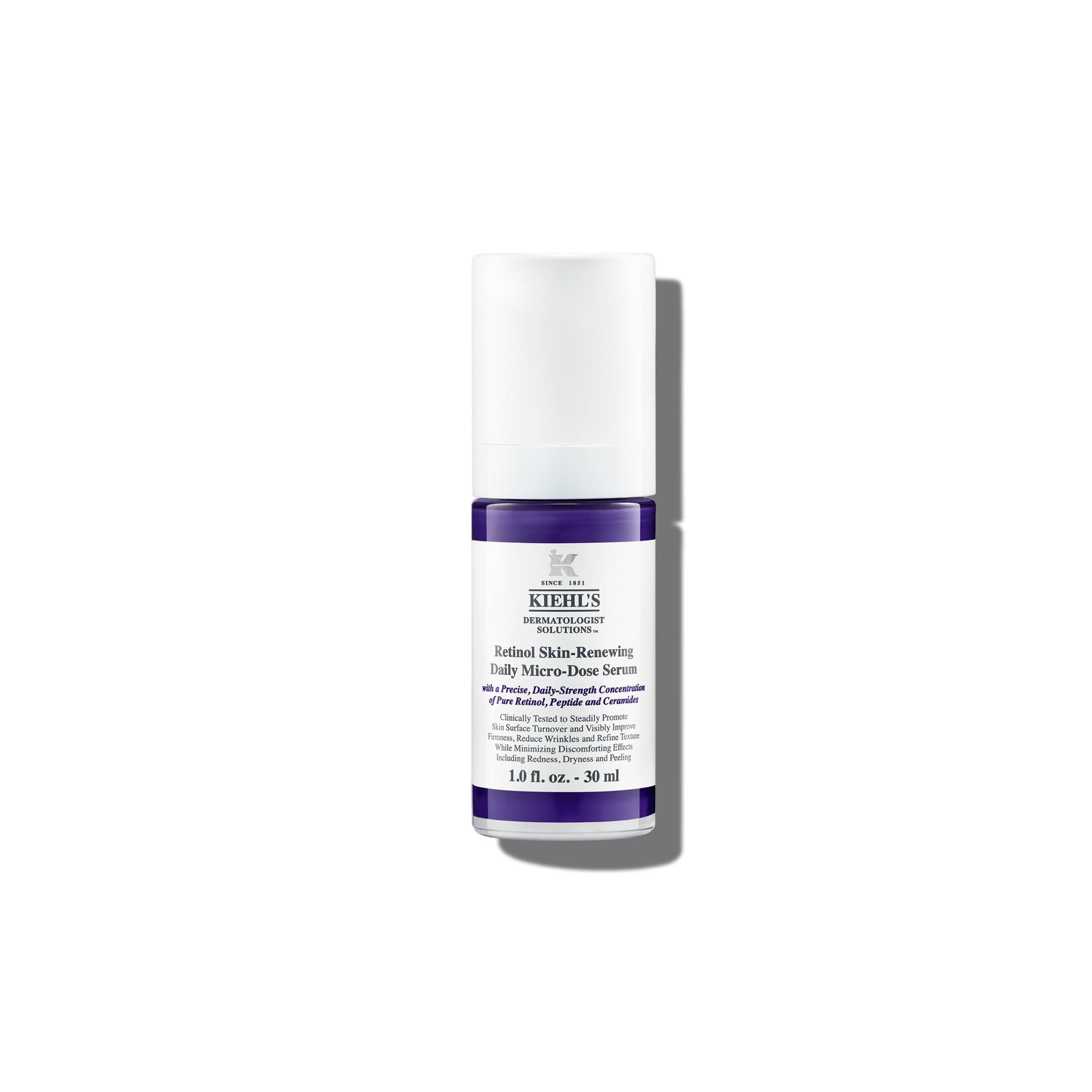 Kiehl's, Sérum Visage Quotidien Daily Micro-Dose au Rétinol, Soin Anti-Âge, Renouvelle les Cellules Cutanées, Réduit l’Apparence des Rides, Raffermit et Lisse la Texture de la Peau