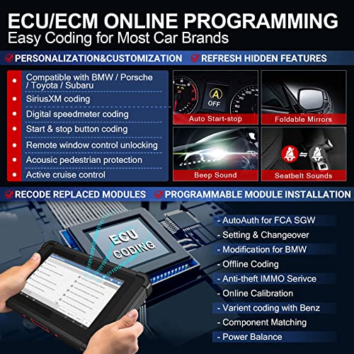 2023 Upgrade Launch X431 Pad V Elite J2534 Reprogramming Tool, Ecu Online Programming&Coding, All-In-One Diagnostics Tool 2-Year Update, Full System,Topology Map, Active Test, 60+ Service, Canfd/Doip #TOP2