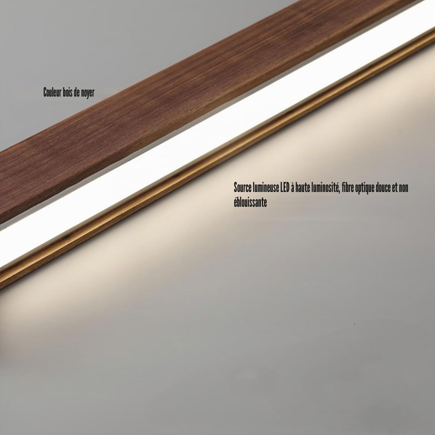 Bellastein Bois Lampe à suspension LED dimmable table à manger lampe à suspension, Lampe Suspendue Réglable Avec Télécommande pour Salle à Manger,Cuisine de Bureau Salon Chambre (Bois-1, 120cm)