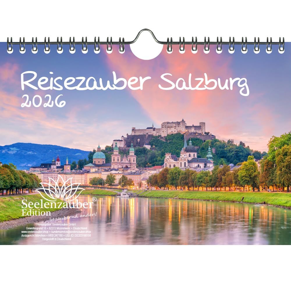 Reisezauber Paris - Calendario DIN A5 para vacaciones 2026 en Francia. Contenido: 1 calendario, 1 colgante de Navidad, 1 colgante de felicitación (3 piezas en total