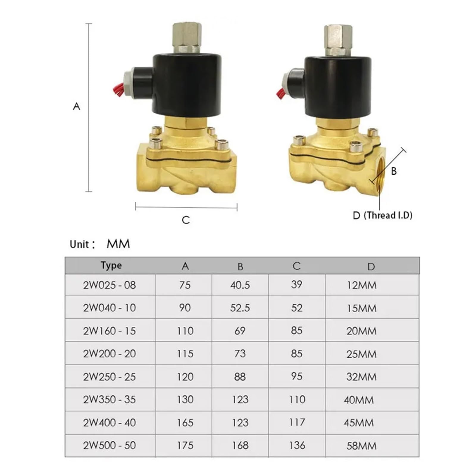 Electroválvula eléctrica 1/4" 3/8" 1/2" 3/4" DN8/10/15/20/25/50 Normalmente Abierta Neumática for Agua Aceite Aire Gas 12V/24V/220V/110V(Dn10,AC110V)