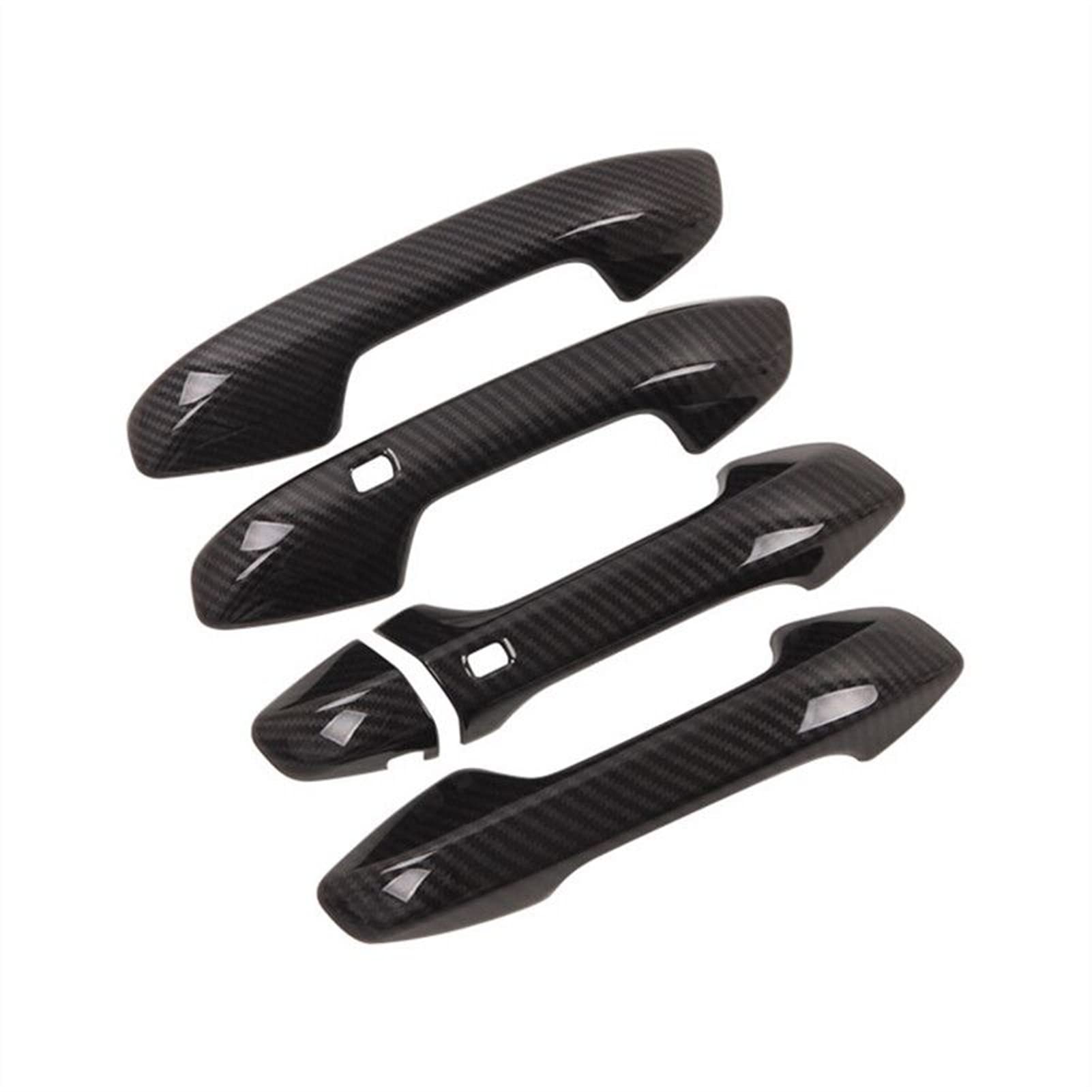 Qwqthgs 2 Car Exterior Door Handle Cap For Kia Seltos K3 019-02 Carbon Fiber Chrome Car Door Handle Cover Trim Sticker Styling Accessories Decal(2)