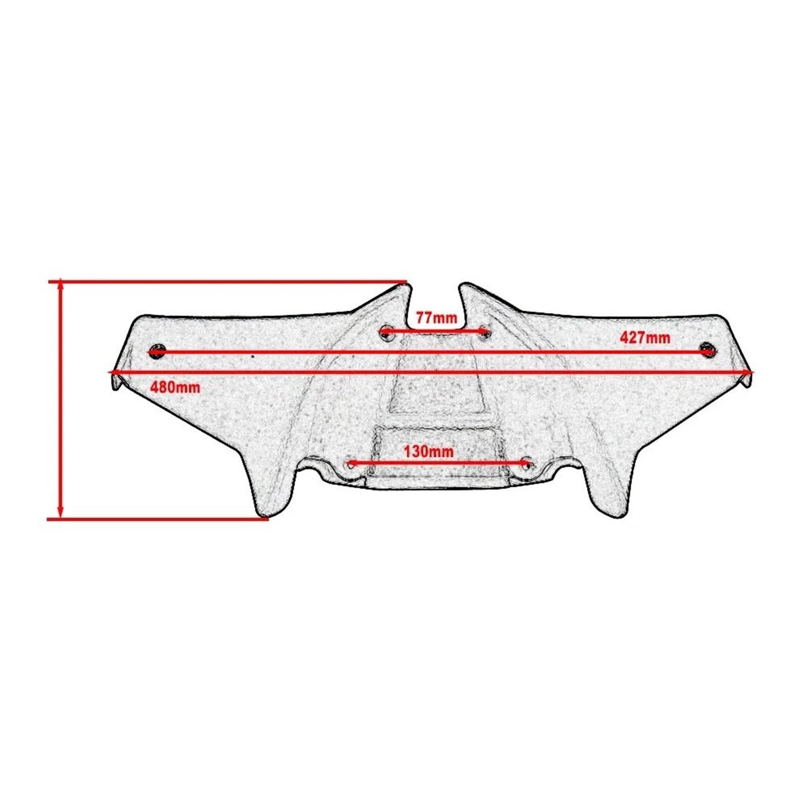 Dekoracja motocykl tylny spojler Pasuje do motocykla Honda Hornet CB 750 HORNET 2023 2024 Przedni docisk Spoilery Winglet Aerodynamiczny zestaw skrzydeł(Black)