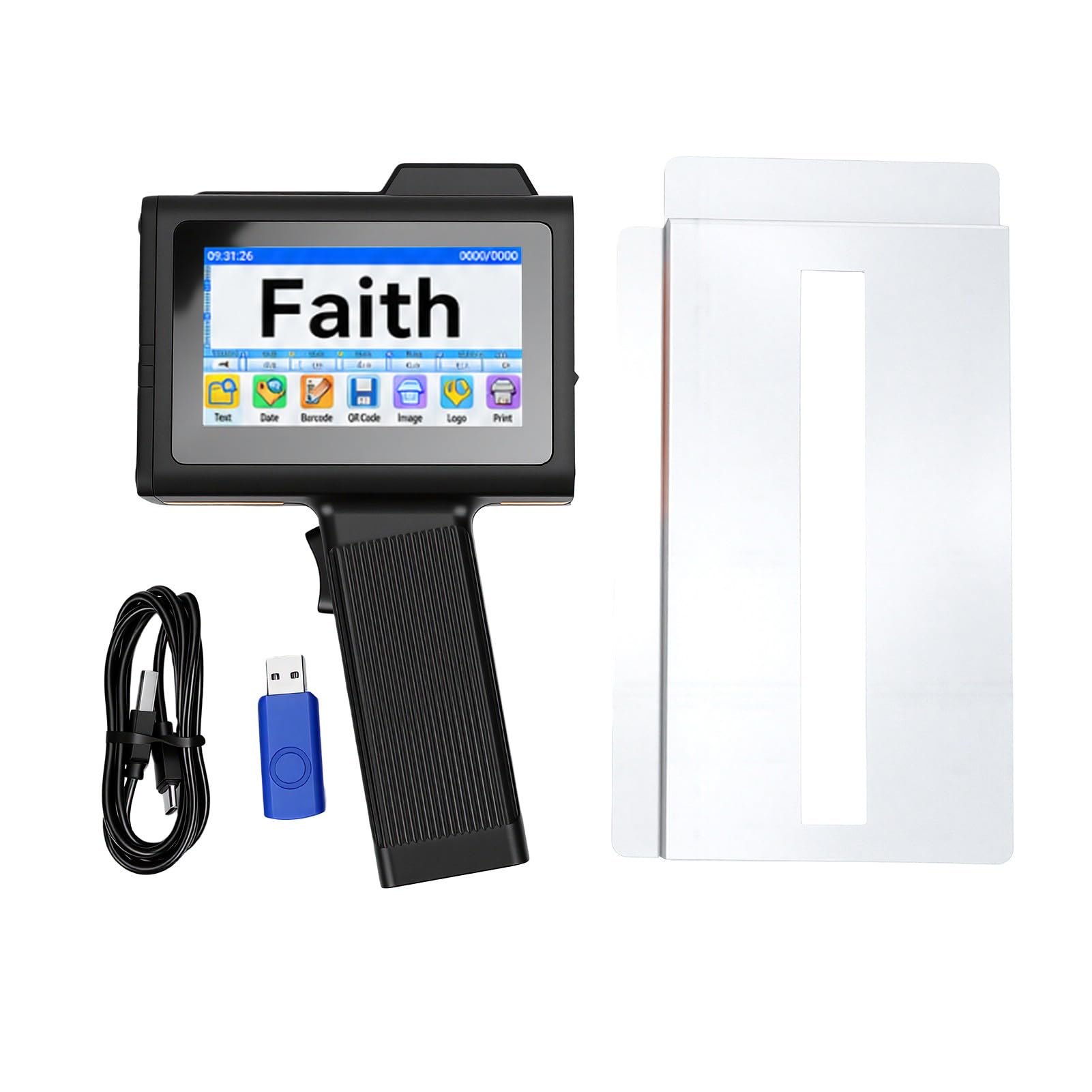 Fafeicy Stampante a Getto D'inchiostro Portatile e Portatile con Stampa Regolabile a 360 Gradi