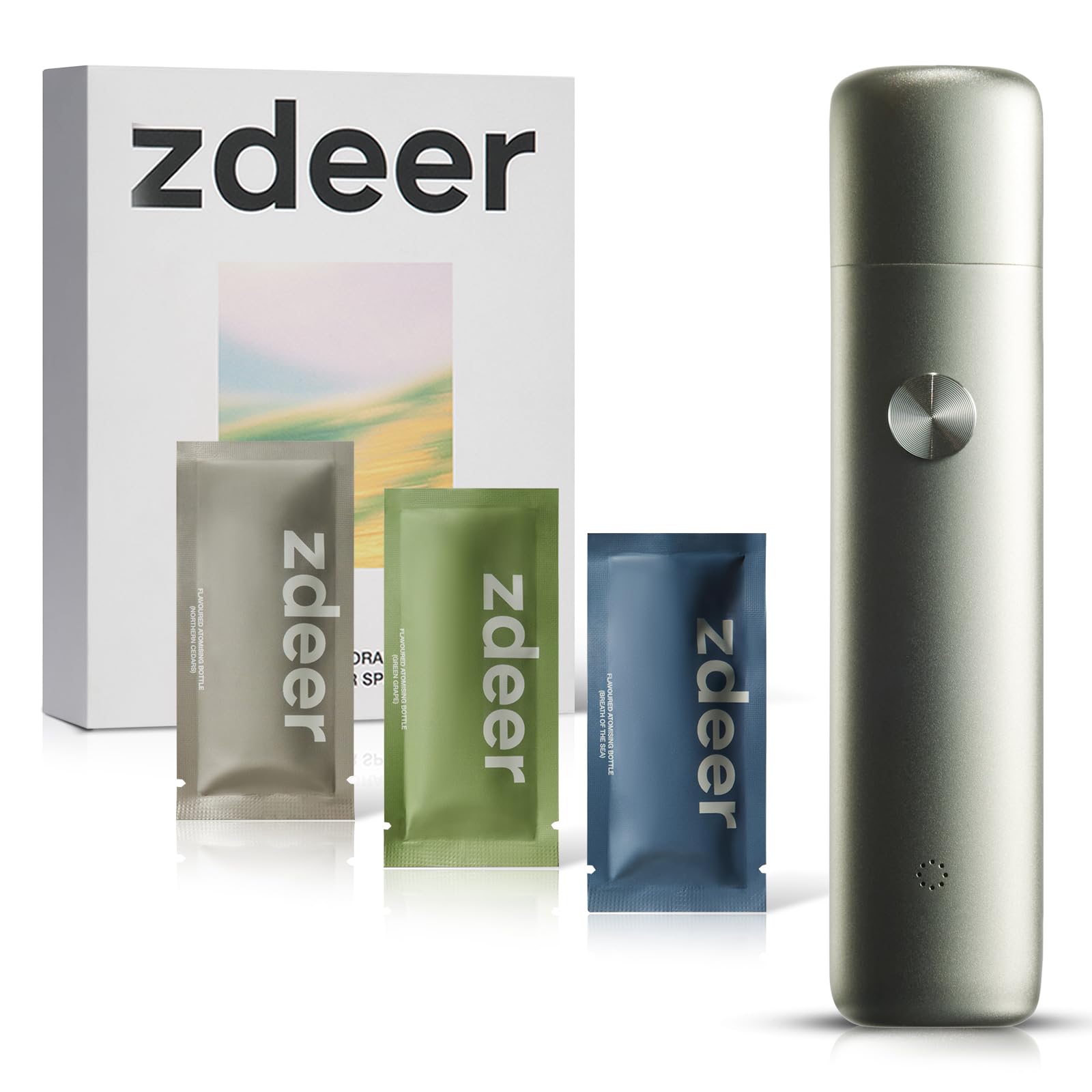 ZDEER Smart Electric Oral Spray - Mouth Spray Fresh Breath, Cool Mint Breath Spray, Mouth Freshener, Rechargeable, Alcohol Free, with 3 Pods (Classic+3 Bombs)