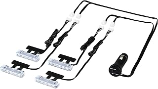 セイワ(SEIWA) 車内用品 LEDフロアライト 4連 ブルー/ホワイト切り替え イルミネーション F336 高輝度LED使用 シガープラグ DC12V電源