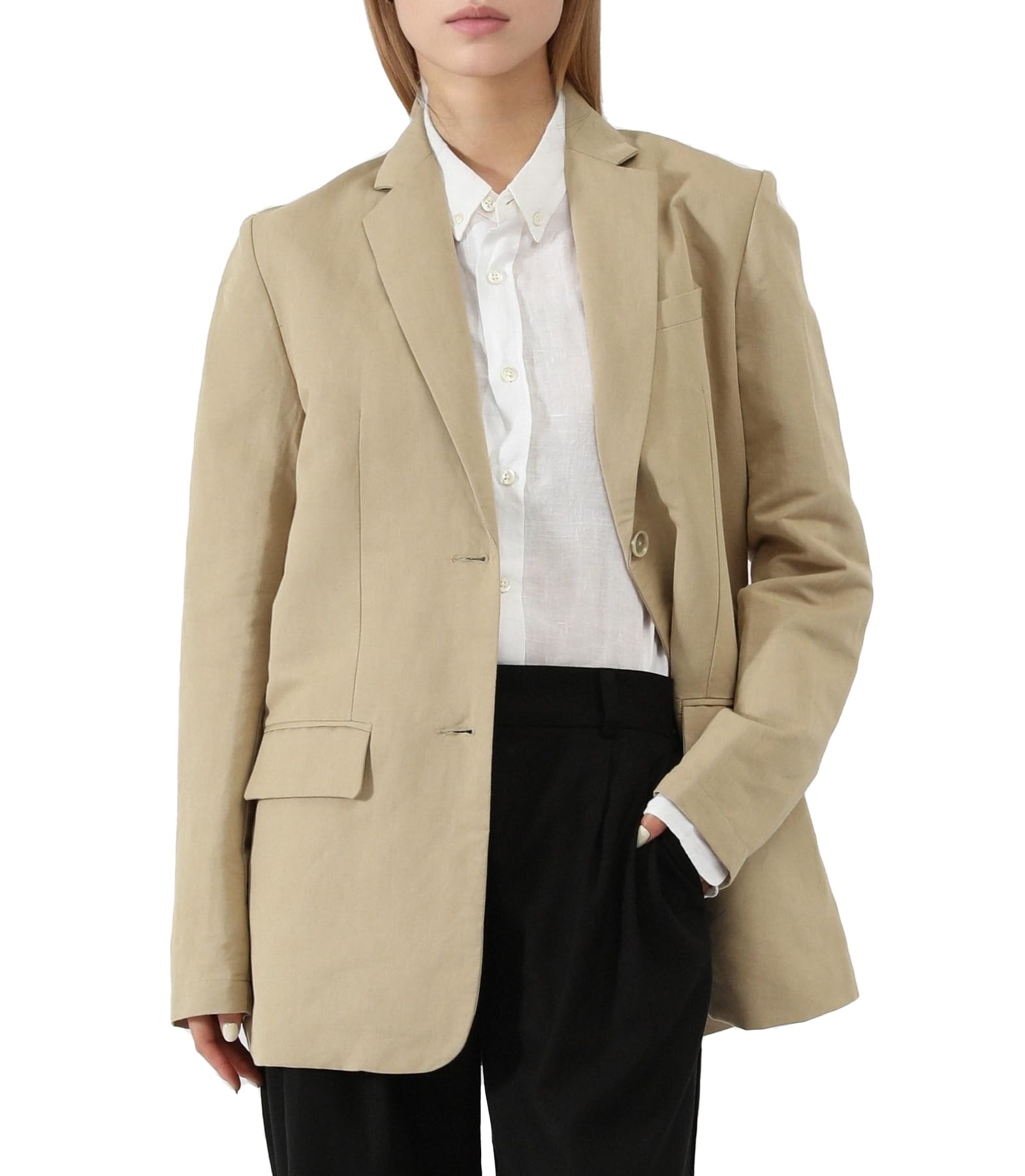 Linen Blazers for Women Oversized Lightweight Spring Fall Business Casual Notch Lapel Work Office Party Daily Jacket