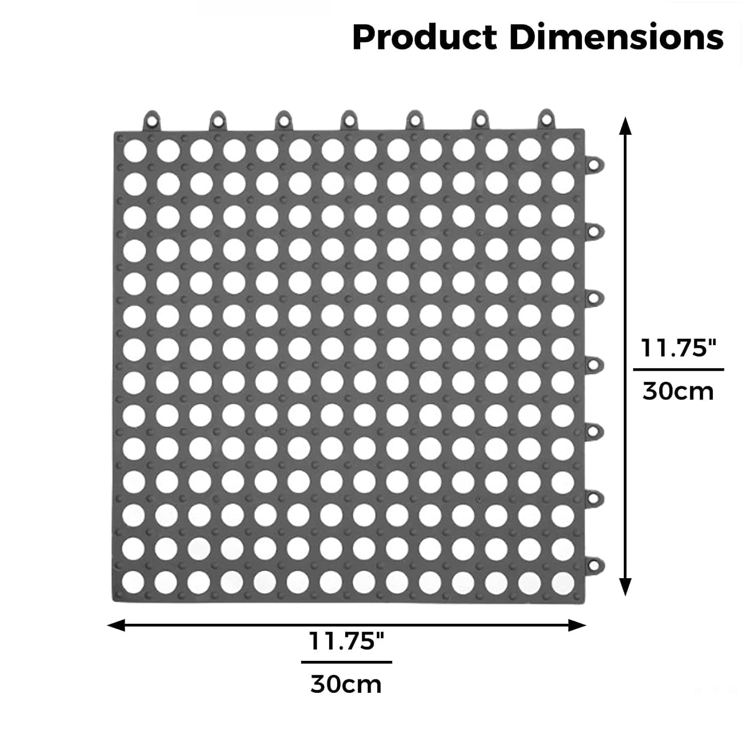 Snehalu Non-Slip Interlocking 30x30 Back View