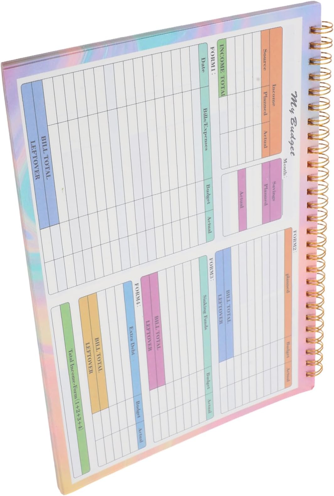 B5 Financial Tracker Budget Organizer Weekly Monthly Expense Ledger Book Undated Income Accounting Journal for Personal and Family Money Management