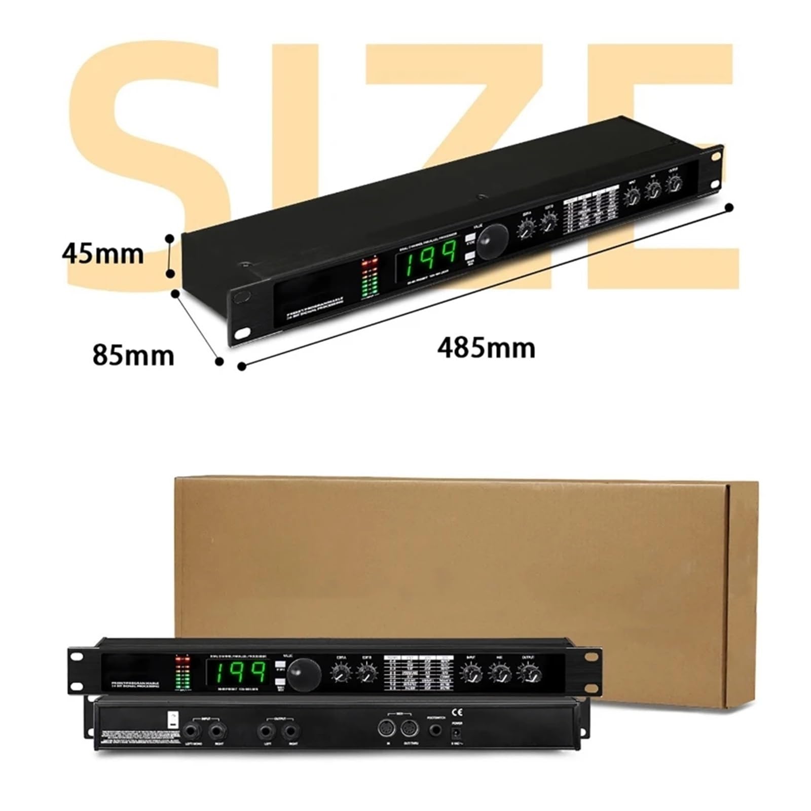 Processore DSP Professionale Con Riverbero Digitale E Multieffetto Processore Audio Equalizzatore Microfono Vocale GAX-4II