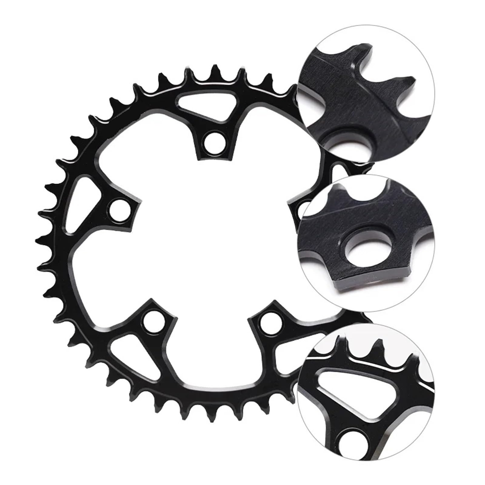 Genérico Plato de 94 BCD, 5 Tornillos, Estrecho/Ancho, 32/34/36/38/40/42/44/46 Dientes, Compatible con Cadenas Bicicleta 10/11/12 velocidades