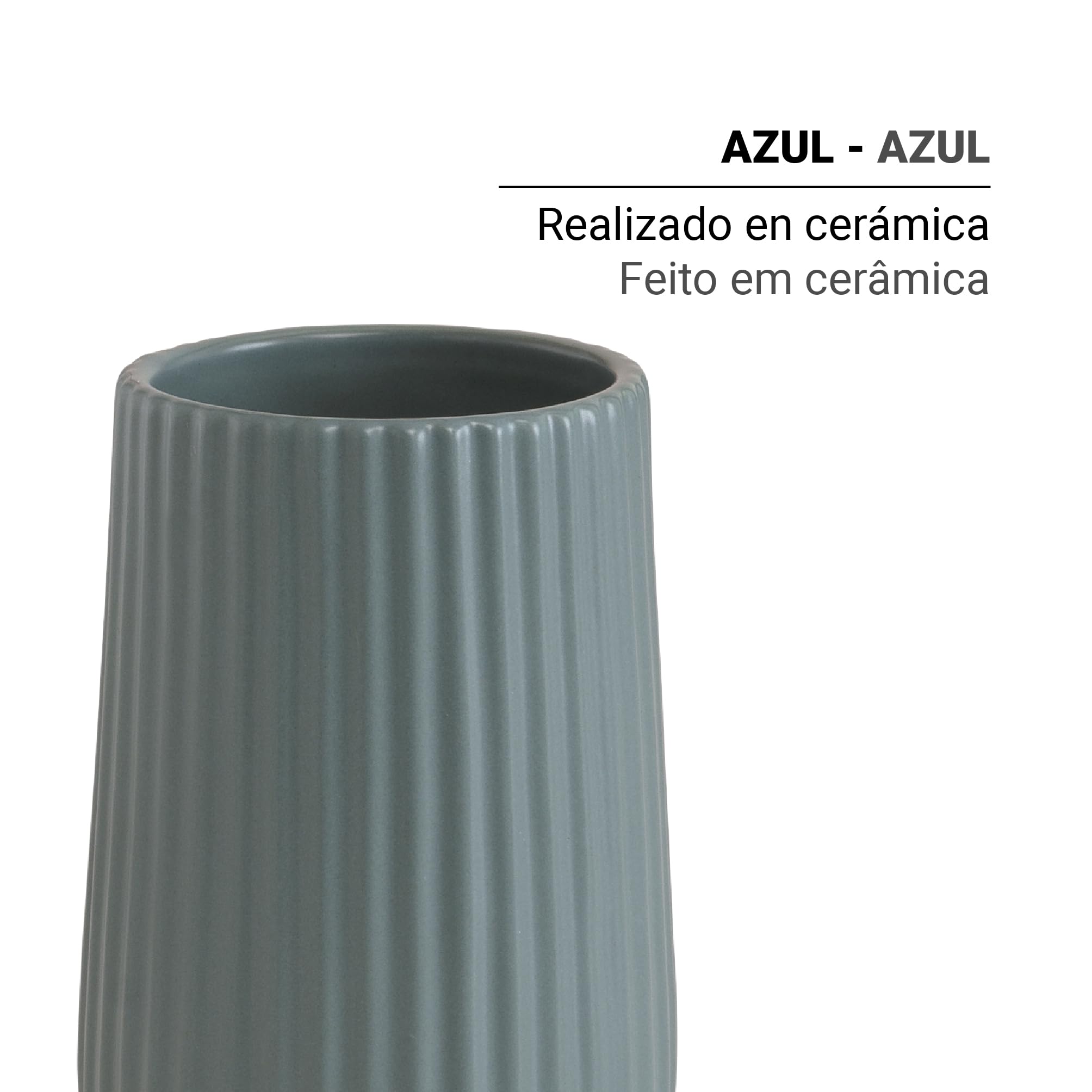 Gedy Marika Brush Holder Blue, 8x8x11,6cm - Image 2