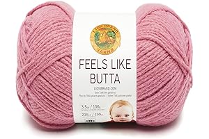 Lion Brand Feels Like Butta Yarn in Dusty Pink: Velvety Soft Touch...