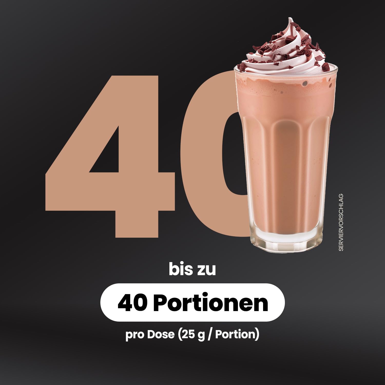 Mammut Nutrition Whey Protein Pulver Chocolate – 1kg – 27g Protein pro Portion – Eiweißpulver mit hohem BCAA-Anteil – Perfekte Löslichkeit in Wasser & Milch – Ideale Zwischenmahlzeit