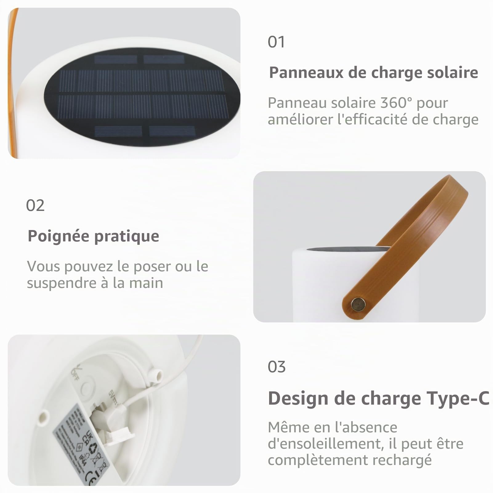 MALUX Lampe de table solaire d'extérieur 2 en 1 - Charge blanc chaud et RVB - Lampe de table LED avec télécommande IP44 - Étanche - Sans fil - Portable - Rechargeable - Pour jardin, terrasse, balcon
