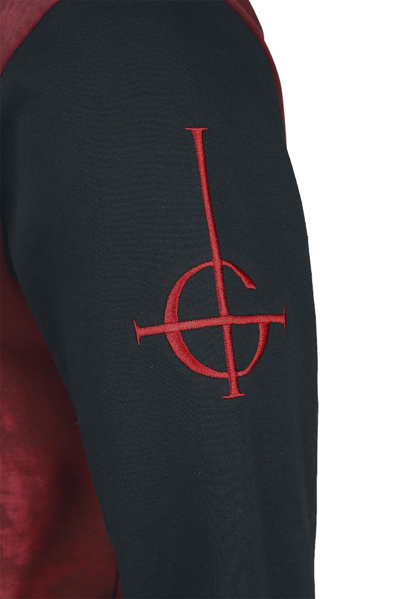 Ghost EMP Signature Collection Uomo Felpa con Cappuccio Nero/Rosso Scuro
