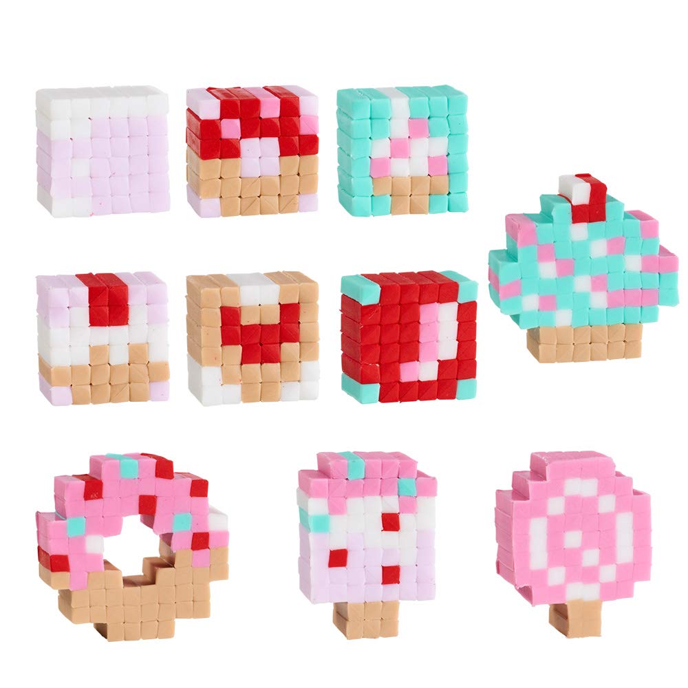 Pretty Pixels Bandai Krazy Pixels – fabryka gumek do ścierania – zestaw startowy – temat słodyczy – majsterkowanie – 38522