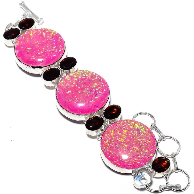 Bracelet multi-pierres opale et citrine le cadeau fait main idéal pour elle