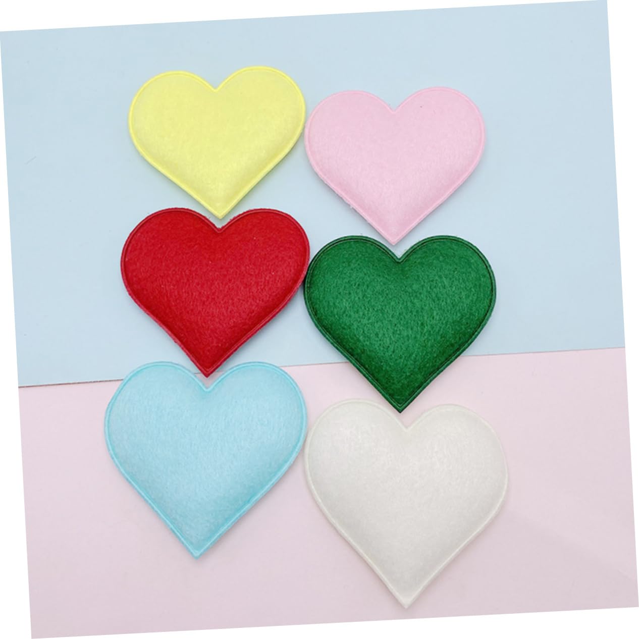 VILLCASE Lot De 4 Jolies Décorations En Feutre Notes Tendance Appliques En Forme De Cœur En Feutre Rouge Pour Créatifs Et Épingles À Cheveux 30 Pièces X 4