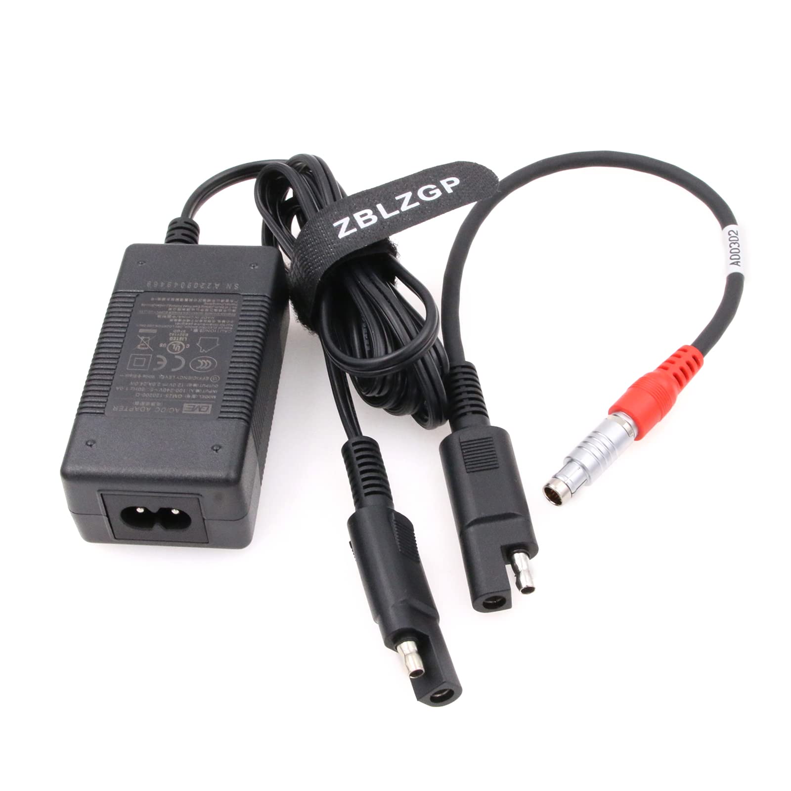 A00302 - Cable de alimentación con adaptador de carga para GPS HiPer a SAE de 2 pines
