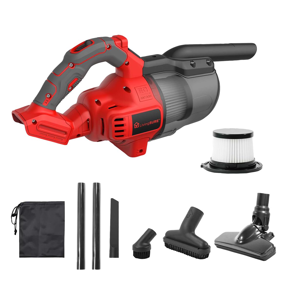 LivingSURE Cordless Handheld Vacuum Cleaner Lightweight and