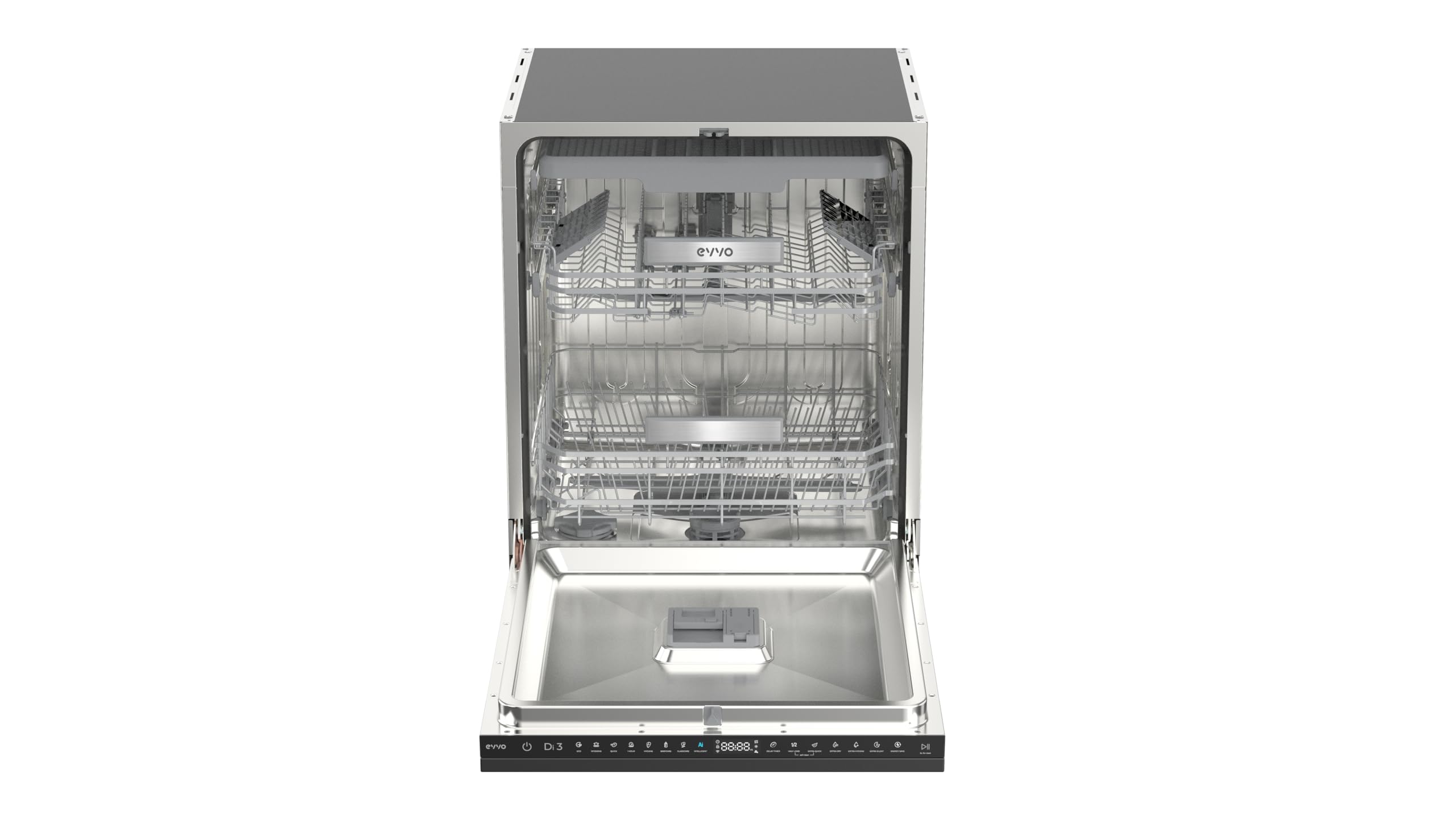 Lavavajillas Integrable 60 cm - 14 Cubiertos, 49 dB, Apertura Automática, Media Carga, 6 Programas, Lavavajillas Integrable 60 cm Panelable para Cocina Moderna (Clase Energética C)