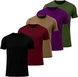 Kit 5 Camisetas T-Shirt Modal Masculina Cores Variadas Modella