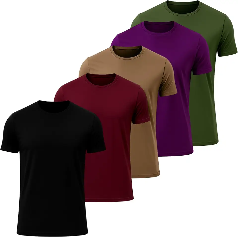 Kit 5 Camisetas T-Shirt Modal Masculina Cores Variadas Modella